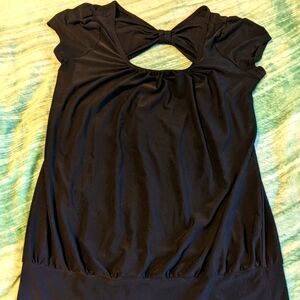 Women's Silky Cute Black Top!